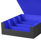 Maxbell Trading Cards Storage Box Container Lightweight PU Leather Display Organizer Blue