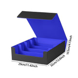 Maxbell Trading Cards Storage Box Container Lightweight PU Leather Display Organizer Blue