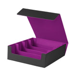 Maxbell Trading Cards Storage Box Container Lightweight PU Leather Display Organizer Purple