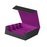 Maxbell Trading Cards Storage Box Container Lightweight PU Leather Display Organizer Purple