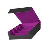 Maxbell Trading Cards Storage Box Container Lightweight PU Leather Display Organizer Purple
