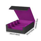 Maxbell Trading Cards Storage Box Container Lightweight PU Leather Display Organizer Purple