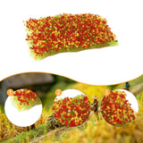 Maxbell Static Grass Tuft Accessory Simulation Turf for Train Scenery Layout Railway red orange
