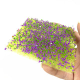 Maxbell Static Grass Tuft Accessory Simulation Turf for Train Scenery Layout Railway violet green