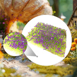 Maxbell Static Grass Tuft Accessory Simulation Turf for Train Scenery Layout Railway violet green