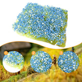 Maxbell Static Grass Tuft Accessory Simulation Turf for Train Scenery Layout Railway blue white