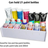 Maxbell Watercolor Paint Storage Rack Pigments Shelf for Oil Paints Brushes Pigments 21 slots