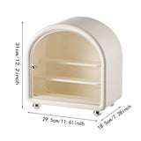 Maxbell Clear Display Case Cabinet for Figures Toys Desktop Household Party Showcase White