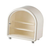 Maxbell Clear Display Case Cabinet for Figures Toys Desktop Household Party Showcase White