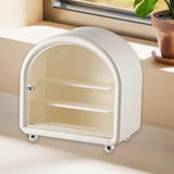 Maxbell Clear Display Case Cabinet for Figures Toys Desktop Household Party Showcase White