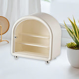 Maxbell Clear Display Case Cabinet for Figures Toys Desktop Household Party Showcase White