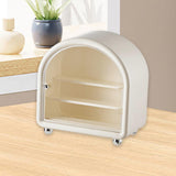 Maxbell Clear Display Case Cabinet for Figures Toys Desktop Household Party Showcase White