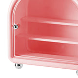 Maxbell Clear Display Case Cabinet for Figures Toys Desktop Household Party Showcase Pink