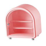 Maxbell Clear Display Case Cabinet for Figures Toys Desktop Household Party Showcase Pink