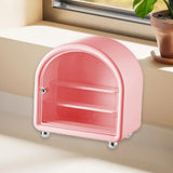 Maxbell Clear Display Case Cabinet for Figures Toys Desktop Household Party Showcase Pink