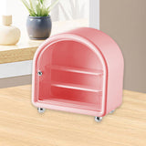 Maxbell Clear Display Case Cabinet for Figures Toys Desktop Household Party Showcase Pink