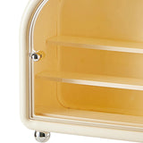 Maxbell Clear Display Case Cabinet for Figures Toys Desktop Household Party Showcase Cream