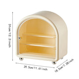 Maxbell Clear Display Case Cabinet for Figures Toys Desktop Household Party Showcase Cream