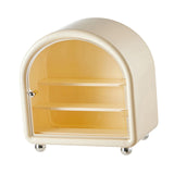 Maxbell Clear Display Case Cabinet for Figures Toys Desktop Household Party Showcase Cream