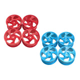 Maxbell RC Metal Wheel Rim Hubs 52mm 1/12 Stylish Aluminum Rims for MN128 MN86S Red