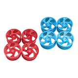 Maxbell RC Metal Wheel Rim Hubs 52mm 1/12 Stylish Aluminum Rims for MN128 MN86S Red