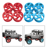Maxbell RC Metal Wheel Rim Hubs 52mm 1/12 Stylish Aluminum Rims for MN128 MN86S Red