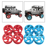 Maxbell RC Metal Wheel Rim Hubs 52mm 1/12 Stylish Aluminum Rims for MN128 MN86S Red