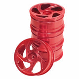 Maxbell RC Metal Wheel Rim Hubs 52mm 1/12 Stylish Aluminum Rims for MN128 MN86S Red