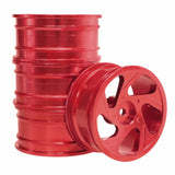 Maxbell RC Metal Wheel Rim Hubs 52mm 1/12 Stylish Aluminum Rims for MN128 MN86S Red