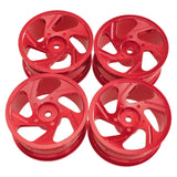 Maxbell RC Metal Wheel Rim Hubs 52mm 1/12 Stylish Aluminum Rims for MN128 MN86S Red