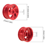 Maxbell RC Metal Wheel Rim Hubs 52mm 1/12 Stylish Aluminum Rims for MN128 MN86S Red