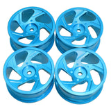 Maxbell RC Metal Wheel Rim Hubs 52mm 1/12 Stylish Aluminum Rims for MN128 MN86S Blue