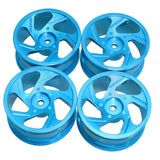 Maxbell RC Metal Wheel Rim Hubs 52mm 1/12 Stylish Aluminum Rims for MN128 MN86S Blue