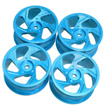 Maxbell RC Metal Wheel Rim Hubs 52mm 1/12 Stylish Aluminum Rims for MN128 MN86S Blue