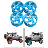 Maxbell RC Metal Wheel Rim Hubs 52mm 1/12 Stylish Aluminum Rims for MN128 MN86S Blue