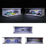 Maxbell 1/64 Model Car Display Case for Sports Car Scene Vehicle Model Display Stand Gas Station