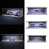 Maxbell 1/64 Model Car Display Case for Sports Car Scene Vehicle Model Display Stand Gas Station