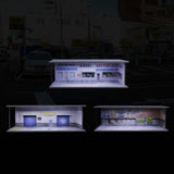 Maxbell 1/64 Model Car Display Case for Sports Car Scene Vehicle Model Display Stand Gas Station