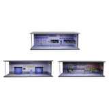 Maxbell 1/64 Model Car Display Case for Sports Car Scene Vehicle Model Display Stand Gas Station