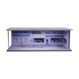 Maxbell 1/64 Model Car Display Case for Sports Car Scene Vehicle Model Display Stand Gas Station