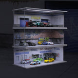 Maxbell 1/64 Model Car Display Case for Sports Car Scene Vehicle Model Display Stand Gas Station