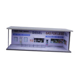 Maxbell 1/64 Model Car Display Case for Sports Car Scene Vehicle Model Display Stand Gas Station