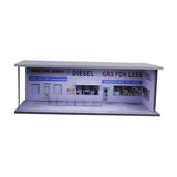 Maxbell 1/64 Model Car Display Case for Sports Car Scene Vehicle Model Display Stand Gas Station