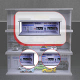 Maxbell 1/64 Model Car Display Case for Sports Car Scene Vehicle Model Display Stand Gas Station