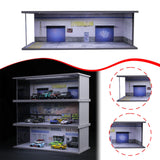 Maxbell 1/64 Model Car Display Case for Sports Car Scene Vehicle Model Display Stand Warehouse
