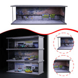 Maxbell 1/64 Model Car Display Case for Sports Car Scene Vehicle Model Display Stand Parking Lot