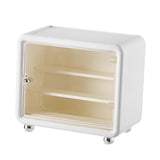 Maxbell Action Figure Display Case Cabinet Toys Miniatures Models Cars Organizer Box White