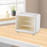 Maxbell Action Figure Display Case Cabinet Toys Miniatures Models Cars Organizer Box White