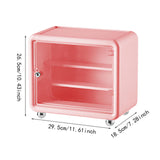 Maxbell Action Figure Display Case Cabinet Toys Miniatures Models Cars Organizer Box Pink