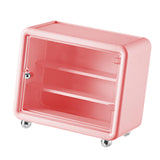 Maxbell Action Figure Display Case Cabinet Toys Miniatures Models Cars Organizer Box Pink